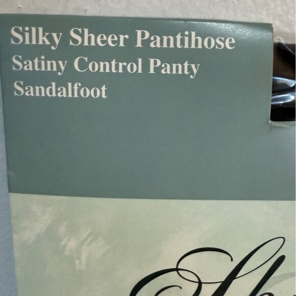 Worthington Control Top Silky Sheer Pantyhose VTG Color Sable Sandalfoot Size M - Picture 2 of 9